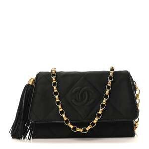 Chanel Satin Diamond Quilted Tassel Cc #240643C14B